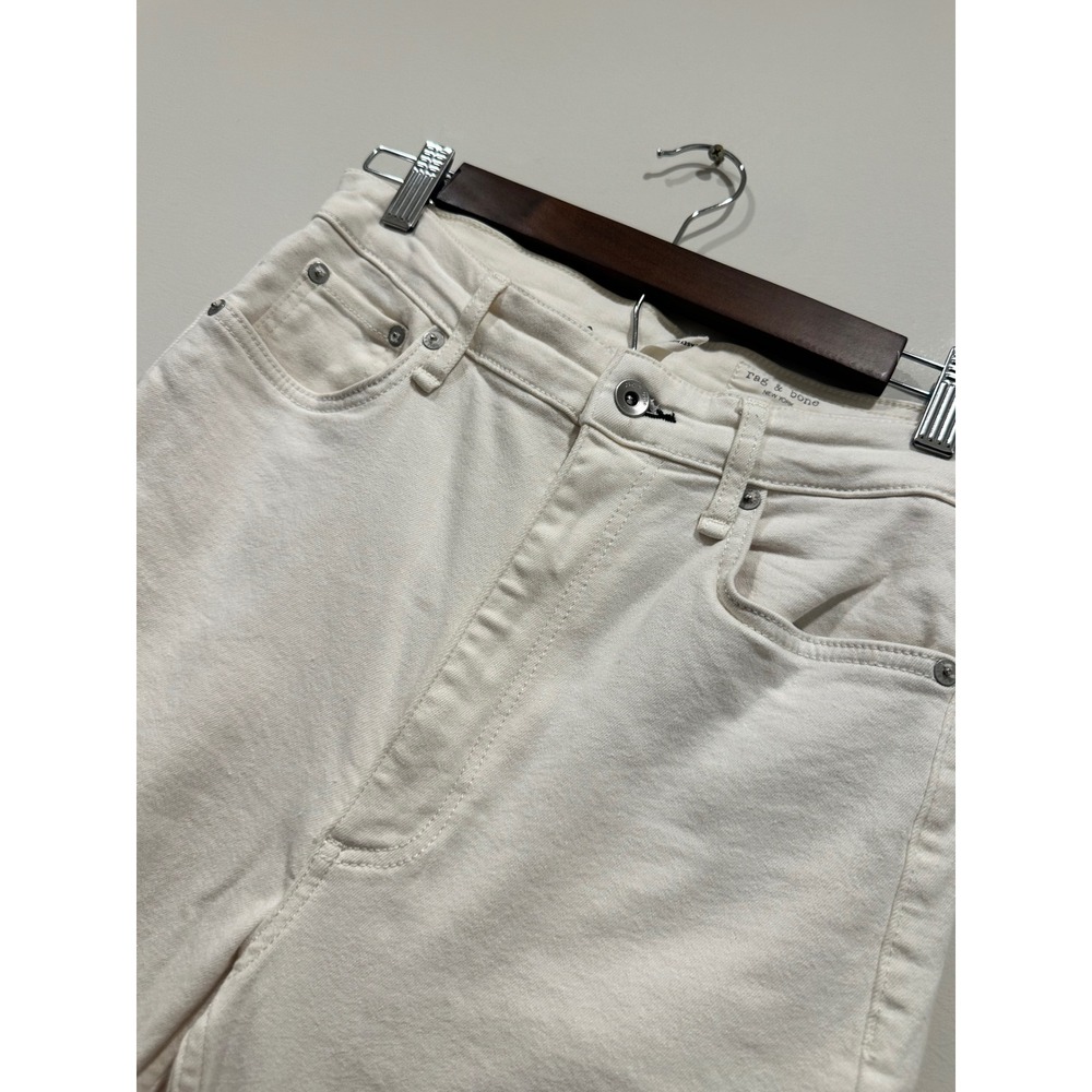 Rag & Bone Casey High Rise Flare Jeans Off White Size 28 Womens Denim - Picture 3 of 9